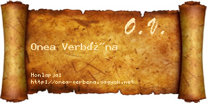 Onea Verbéna névjegykártya